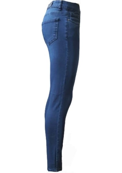 Kadın Denim Likralı Kot Pantolon M 68-1152 - Mavi - 28