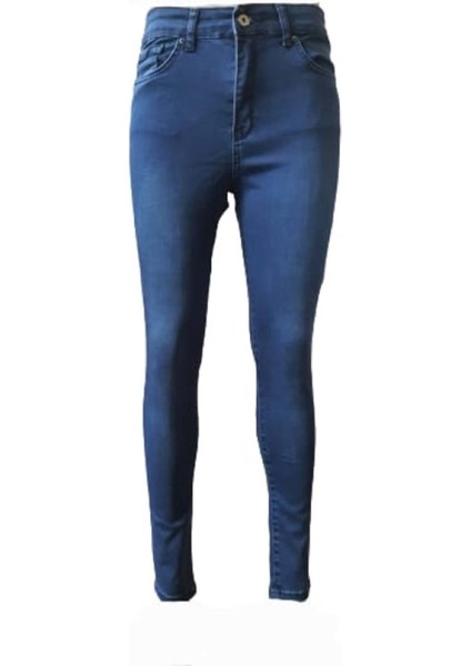 Kadın Denim Likralı Kot Pantolon M 68-1152 - Mavi - 28