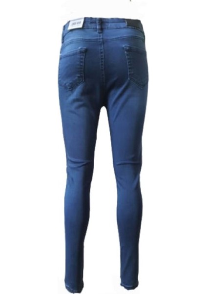 Kadın Denim Likralı Kot Pantolon M 68-1152 - Mavi - 28