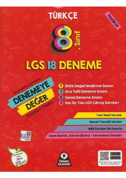 8. Sınıf LGS Türkçe Denemeye Değer 18 Deneme