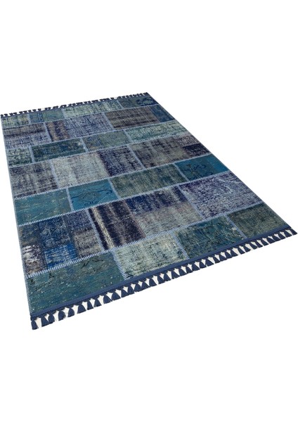 Klasik Monern Patchwork Eskitme Halı 160 x 230 cm 5968