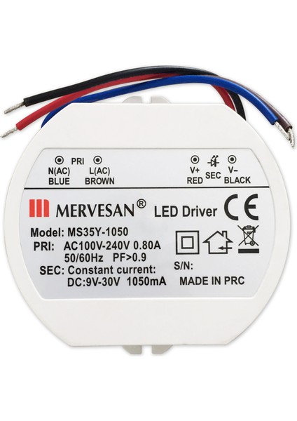 MS35Y-1050 - 35W - 9-30V 1050MA IP67 LED Sürücü Driver