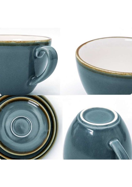 Seramik Espresso Kahve Kupa Avrupa Kahve Fincanı Fincan Seti Latte Cappuccino Bardaklar Ev Cafe Teacup Coffeeware Seti | Kupalar (Yurt Dışından)