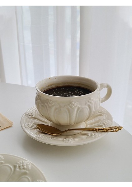 Avrupa Seramik Kupası Ve Daire Seti Porselen Çevre Dostu Vintage Kullanımlık Lüks Mate Kupası Ev Tazas De Cafe Drinkware 50 | Teacup Tabak Setleri (Yurt Dışından) fiyatları