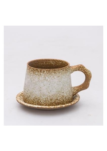 Japon Tarzı Kahve Fincanı Daire Retro Kaba Çömlek Öğleden Sonra Çay Bardakları Rustik Kahve Kupa Vintage Kupalar | Kupalar Ve Tabaklar (Yurt Dışından)