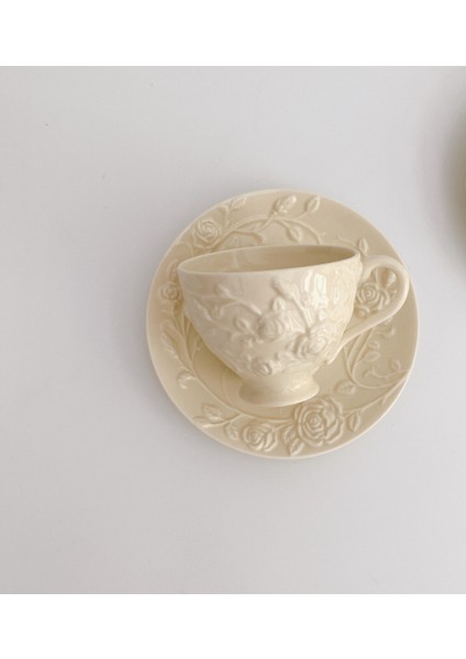 Avrupa Tarzı Retro Yaratıcı Rölyef Seramik Kahve Fincanı Set Beyaz Ev Kupası Ve Daire Seti Yeniden Kullanılabilir Tazas Mutfak Ürünleri Bd50 | Kupa Ve Tabaklar (Yurt Dışından) fiyatları