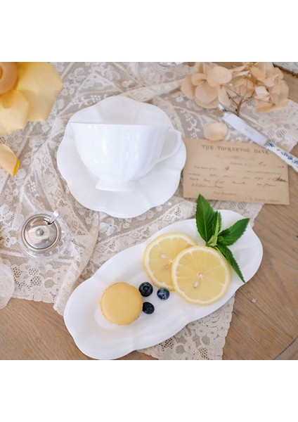 Fransız Retro Yaratıcı Rölyef Seramik Kahve Fincanı Set Beyaz Öğleden Sonra Çay Bardağı Ve Tabağı Seti Porselen Xicaras Ev Eşyaları Bd50 | Kupa Ve Tabaklar (Yurt Dışından) fırsatları
