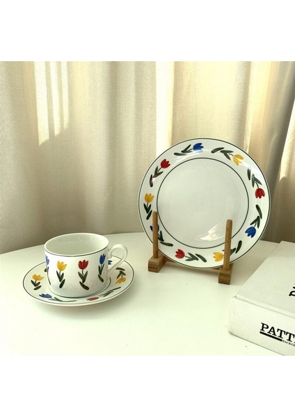 Kızlar Kore Seramik Kahve Fincanı Ve Tabağı Retro Sevimli Kawaii Bardaklar Öğleden Sonra Çay Bardağı Kupa Su Kupası Tazza Colazione Drinkware | Kahve Kupası Ve Tabak Setleri