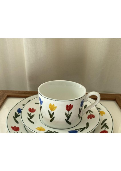 Kızlar Kore Seramik Kahve Fincanı Ve Tabağı Retro Sevimli Kawaii Bardaklar Öğleden Sonra Çay Bardağı Kupa Su Kupası Tazza Colazione Drinkware | Kahve Kupası Ve Tabak Setleri