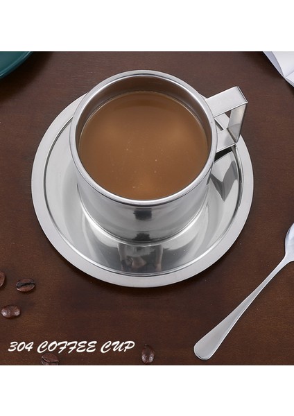 Milan / Avrupa Tarzı Paslanmaz Çelik Kupalar Kahve Parlatma Süreç Zanaat Espresso Bardaklar Çay Servisi Çay Bardağı Ve Daire Setleri | Kupalar (Yurt Dışından)