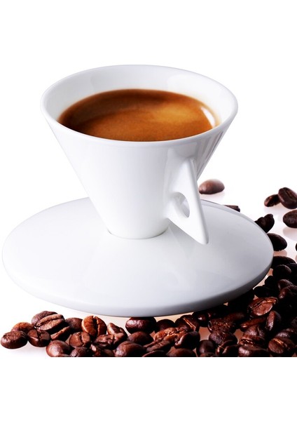 60 Ml Italyan Espresso Fincan Yemekleri Benzersiz Yaratıcı Çift Kemik Porselen Seramik Kahve Fincanı Ev Beyaz Çay Kupası Daire Seti | Kupalar (Yurt Dışından)
