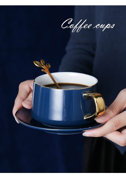 Seramik Kahve Fincanı Nordic Lüks Öğleden Sonra Çay Porselen Seyahat Eko Dostu Mate Kupası Daire Ofisi Tazas De Cafe Drinkware 50 | Teacup Tabak Setleri (Yurt Dışından)