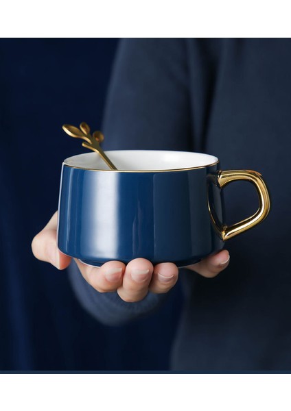 Seramik Kahve Fincanı Nordic Lüks Öğleden Sonra Çay Porselen Seyahat Eko Dostu Mate Kupası Daire Ofisi Tazas De Cafe Drinkware 50 | Teacup Tabak Setleri (Yurt Dışından) modelleri