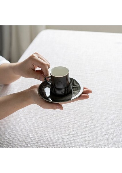 (Yeşil) Yaratıcı Seramik Kupası Kahve Kupa Öğleden Sonra Çay Çevre Dostu Lüks Türk Kahve Kupaları Sevimli Ofis Tazas Ev Ürünleri 50 | Teacup Tabak Setleri (Yurt Dışından) modelleri