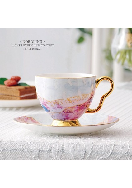 Avrupa Tarzı Kupası Seramik Lüks Öğleden Sonra Çay Yeniden Kullanılabilir Eko Dostu Mate Kahve Fincanı Sevimli Seyahat Tazas Ev Ürünleri 50 | Teacup Tabak Setleri (Yurt Dışından)