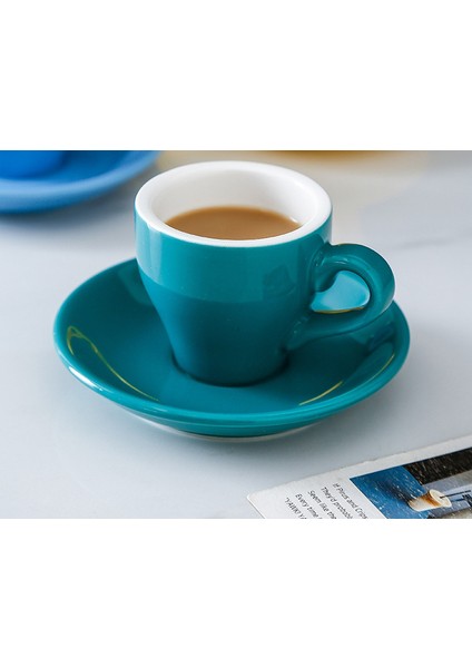 Ucuz 100Cc Profesyonel Espresso Kupa Ve Daire Setleri Cappuccino Italyan Black Coffee Fincan Cafe Ofis Demitasse Beker Tasse Taza | Kahve Kupası Ve Tabak Setleri (Yurt Dışından) modelleri