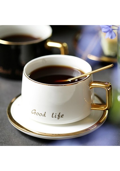 Avrupa Tarzı Kahve Fincanı Set Seramik Seyahat Lüks Öğleden Sonra Çay Bardağı Ve Tabağı Çevre Dostu Tazas De Cafe Ev Ürünleri 5 | Teacup Tabak Setleri (Yurt Dışından)