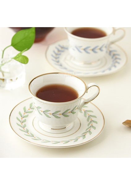 Vintage Seramik Kahve Fincanı Ve Tabağı Porselen El Boyalı Altın Ingilizce Öğleden Sonra Çay Bardağı Ve Sacer Tazza Colazione Drinkware | Kahve Kupası Ve Tabak Setleri (Yurt Dışından)