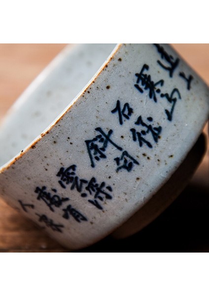 Master El Boyalı Çin Kaligrafi Çömlekçilik Kupaları Çay Bardağı Set Teawood Çay Töreni Kahve Kupalar Için Teawood Poem Bowl | Teacups (Yurt Dışından)