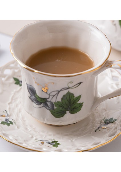 Gül Fransız Tarzı Çiçek Kahve Fincanı Set Sanat Vintage Bardaklar Güzel Çay Kupalar Kahve Hizmetleri Taza Porselen Kahve Kupaları Bd50Bd | Teacup Tabak Setleri (Yurt Dışından)