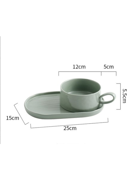 Nordic Breakfast Bowls Ve Plakaları Kolu İle Set Kupalar Ve Dailer Salatası Tahıl Kaseleri Ev Yaratıcı Sofra Bir Kişi Için | Kupalar (Yurt Dışından)