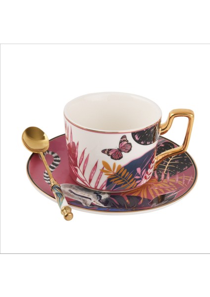 Seramik Lüks Kupası Avrupa Tarzı Öğleden Sonra Çay Yeniden Kullanılabilir Çevre Dostu Mate Kupası Ve Tabağı Seyahat Tazas De Cafe Drinkware 50 | Teacup Tabak Setleri (Yurt Dışından)