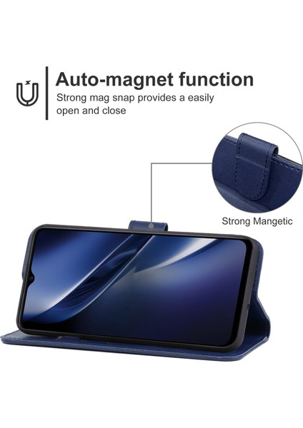 Deri Telefon Kılıfı Için Vivo Iqoo U3 (Mavi) (Yurt Dışından) fırsatları