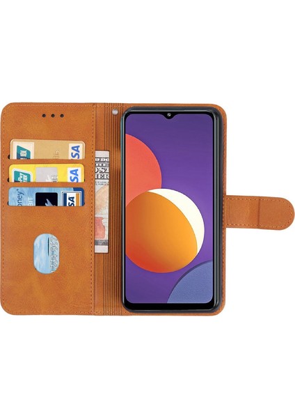 Samsung Galaxy M12 / F12 Için Deri Telefon Kılıfı Kırmızı (Yurt Dışından) indirimleri