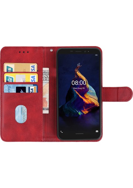 Ulefone Zırhı X8 Için Deri Telefon Kılıfı (Kırmızı) (Yurt Dışından) fırsatları