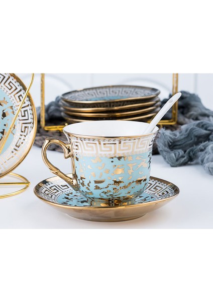 Avrupa Seramik Kahve Bulaşık Fincan Seti Yaratıcı Üst Sınıf Çay Bardak Ve Dailer Seti Set Oturma Ev Odası Kahve Kupa Drinkware | Kahve Kupaları Ve Kupalar (Yurt Dışından)