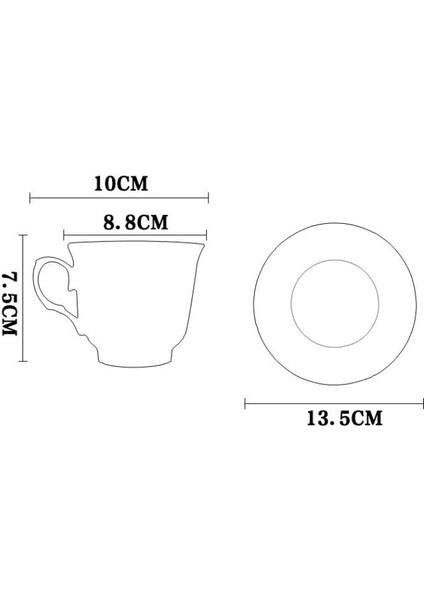 Avrupa Seramik Kahve Bulaşık Fincan Seti Yaratıcı Üst Sınıf Çay Bardak Ve Dailer Seti Set Oturma Ev Odası Kahve Kupa Drinkware | Kahve Kupaları Ve Kupalar (Yurt Dışından)
