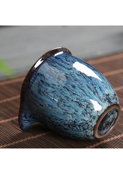 Yaratıcı Seramik Taşınabilir Temmoku Sır Fırın Çay Kupası Çay Filtresi Çay Süzgeci Çin Retro Kung Fu Chahai Çay Seti Aksesuarları | Teacups (Yurt Dışından) fırsatları