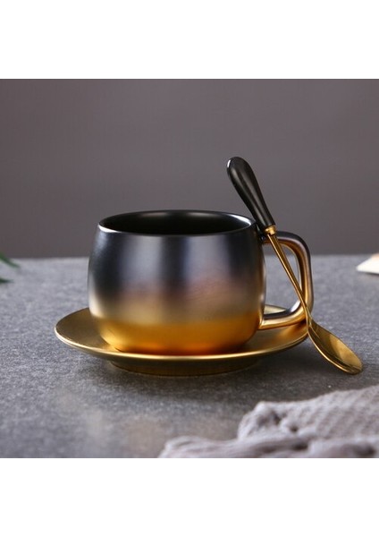 Siyah Basit Eski Moda Retro Yaratıcı Kahve Fincanı Set Lüks Ingilizce Öğleden Sonra Çay Bardağı Set Seramik Xicaras Mutfak Ürünleri Bd50 | Kupa Ve Tabaklar (Yurt Dışından) modelleri
