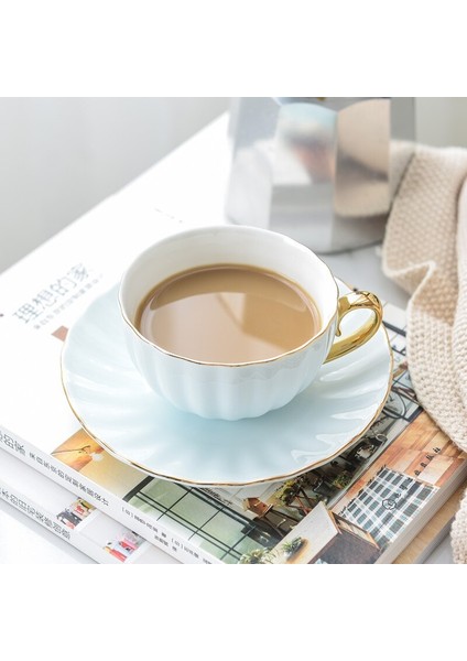 Pembe Sevimli Yaratıcı Porselen Kupası Ve Tabağı Seramik Basit Çay Setleri Modern Tasarım Kahve Kupaları Tazas Para Kafe | Kupalar Ve Tabaklar (Yurt Dışından)