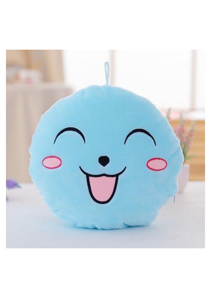 33 Cm Parlayan Ifade Yastık - Mavi (Yurt Dışından)