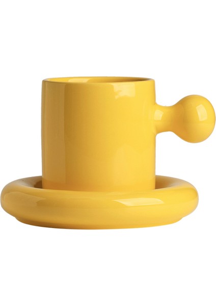 Holaroom Macaron Renkli Kahve Fincanı Fincan Daire Pratik Süt Çayı Içme Kupası Seramik Kupası Kahve Kupa Tatlı Sunucer Seti Drinkware | Kahve Kupası Ve Tabak Setleri (Yurt Dışından)