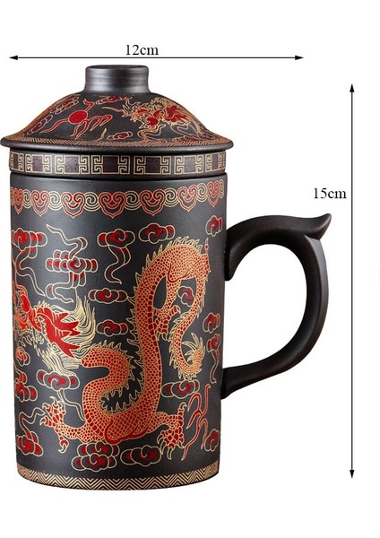 El Yapımı Mor Kil Pu'Er Filtreli Seramik Bardak Ofis Su Bardakları Hediye Seyahat Kung Fu Çay Seti Drinkware | Teacups (Yurt Dışından)