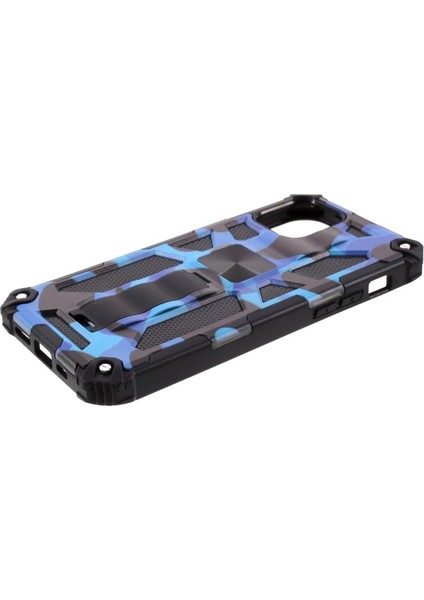 Apple Iphone 12 6.1 Inç Uyumlu Darbeye Dayanıklı Kamuflaj Tasarım Telefon Kılıfı - Mavi (Yurt Dışından) indirimleri