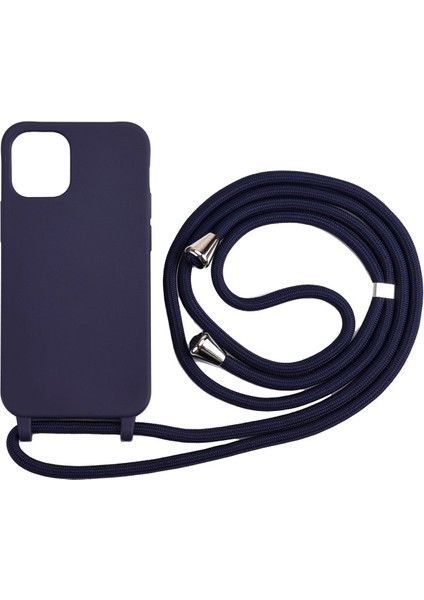 Apple Iphone 12 6.1 Inç Uyumlu Ayarlanabilir Askılı Yumuşak Tpu Telefon Kılıfı - Açık Mavi (Yurt Dışından)