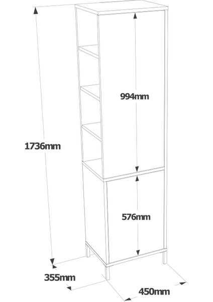 Vitale Çok Amaçlı Dolap Banyo Dolabı Beyaz Vı1-W indirimleri