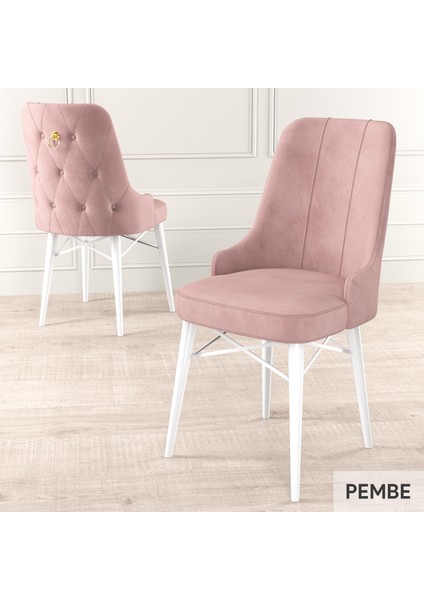 Concept Are Serisi, 80X132 Açılabilir Mdf Masa, Beyaz Mutfak Masa Takımı, 4 Sandalye fırsatları