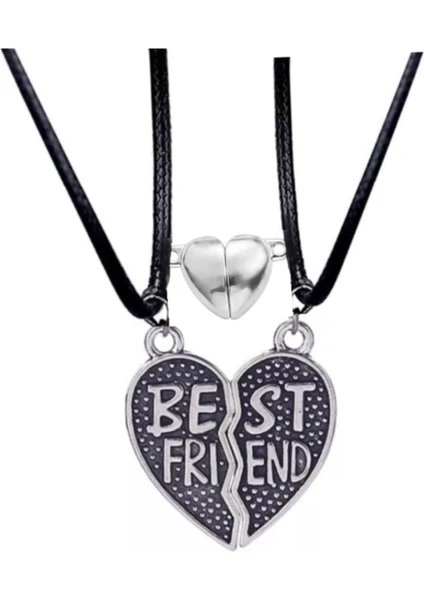 Kalpli Mıknatıslı Best Frends Ip Kolye 2 Adet