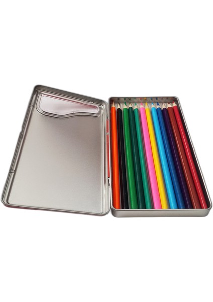 Kuru Boya Kalemi 12 Renk Ergonomik Metal Kutuda Non-Toxic 12 Parça fiyatları
