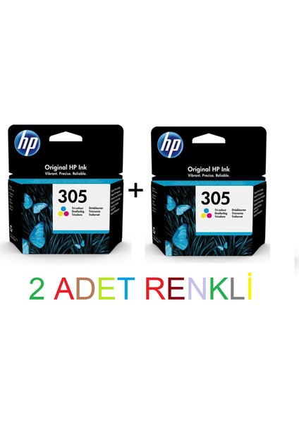 305 Color Renkli Kartuş 2 Li Renkli Set
