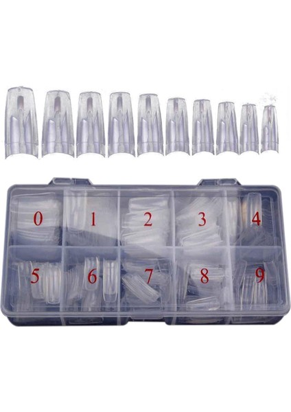 G Nail 500 Lü Tips Prfesyonel Protez Tırnak - Şeffaf