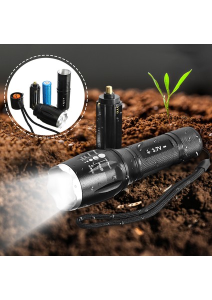 Elfeland 80000LÜMEN T6 LED Flaş Işığıyakınlaştırılabilir 18650 Pil Odak Işığı (Yurt Dışından) fiyatları