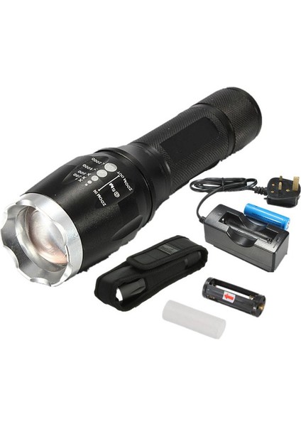 Elfeland 80000LÜMEN T6 LED Flaş Işığıyakınlaştırılabilir 18650 Pil Odak Işığı (Yurt Dışından) fırsatları