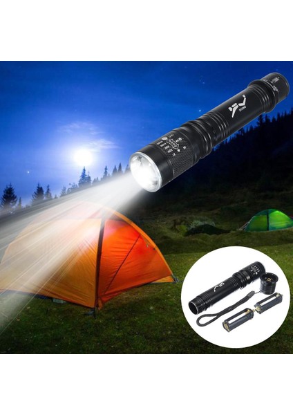 Elfeland 1000LM Sualtı 30M Dalış Zoom LED El Feneri Lambası Waterpr (Yurt Dışından)