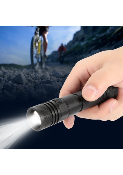 Taşınabilir USB Char G LED Alüminyum Su Geçirmez Dış Mekan Akşam Yemeği Parlak Acil El Feneri (Yurt Dışından)