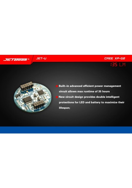 Jetbeam Jet-U(Jet-Μ) Xp-G2 135LM Mini Taşınabilir Su Geçirmez LED El Feneri (Yurt Dışından) indirimleri